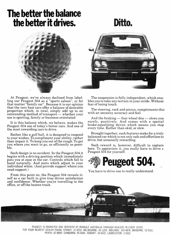 1974 Peugeot 504 The Better The Balance The Better It Driver